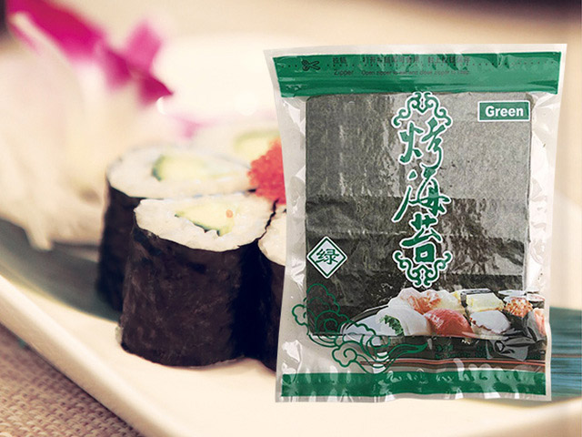 50 sheets of roasted seaweed (sushi nori) green